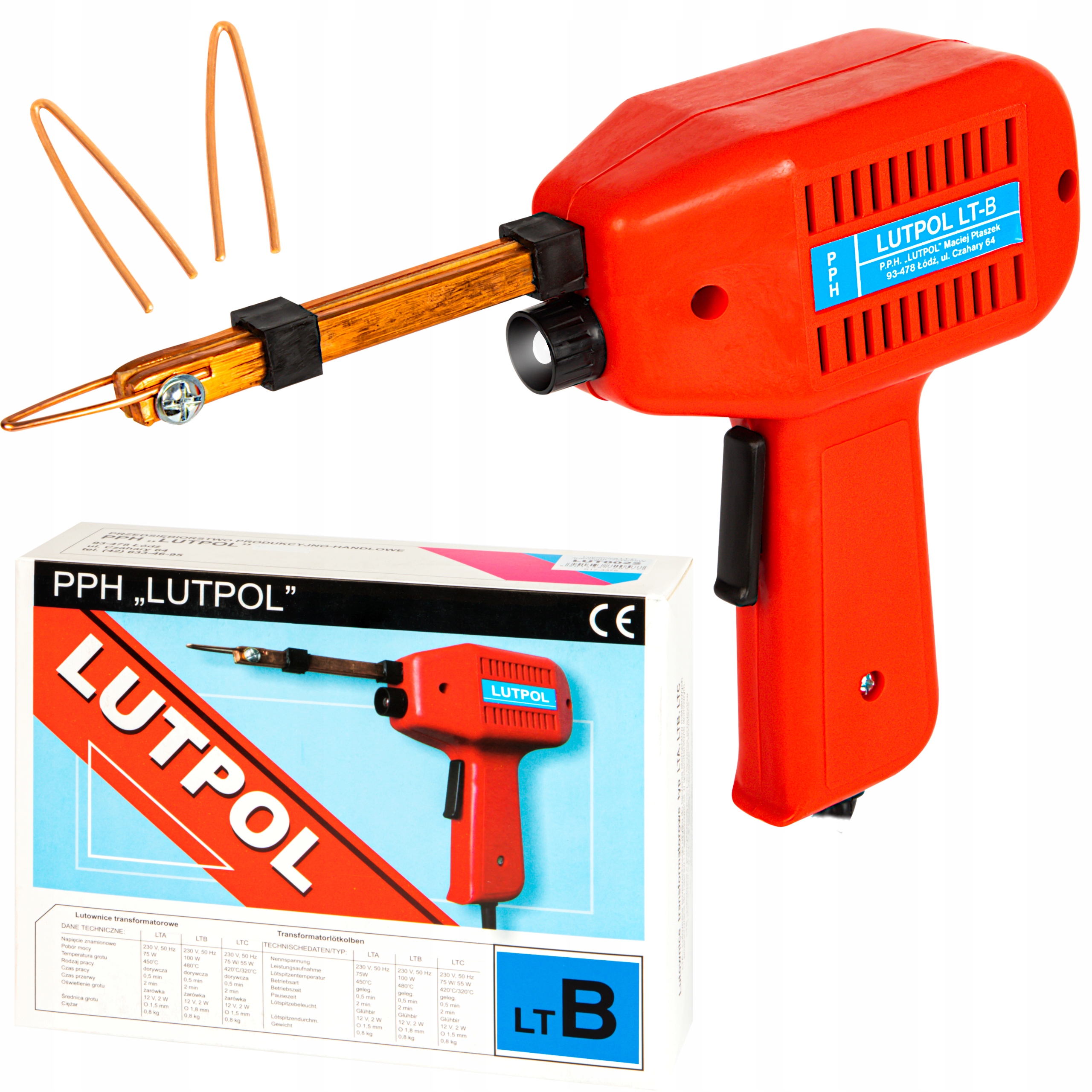 Trafospájkovačka Lutola 100W + 2× trafospájkovací hrot Blow 4556